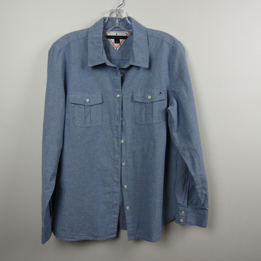 Tommy Hilfiger Chambray Long Sleeved shirt- Large